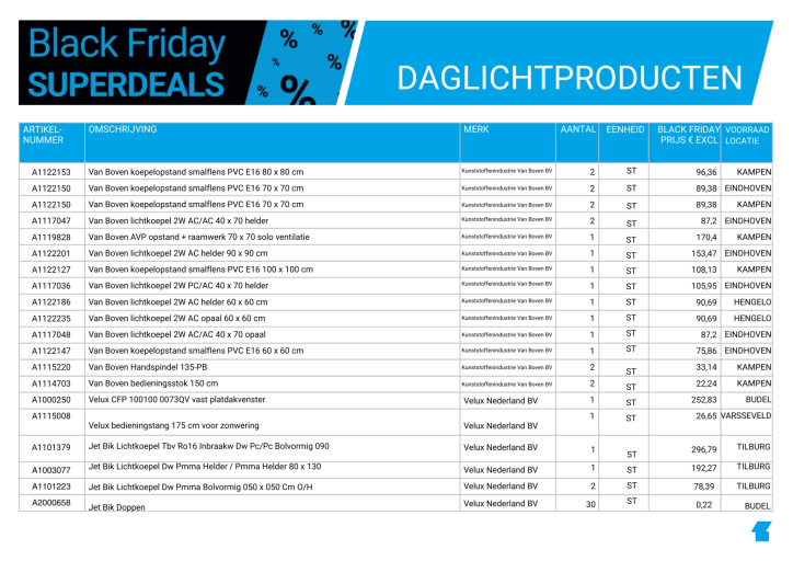 Daglichtproducten
